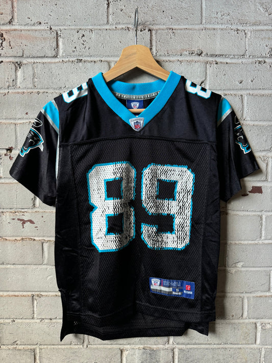 00’s Carolina Panthers Steve Smith Vintage Black Reebok NFL Jersey (Youth Small)