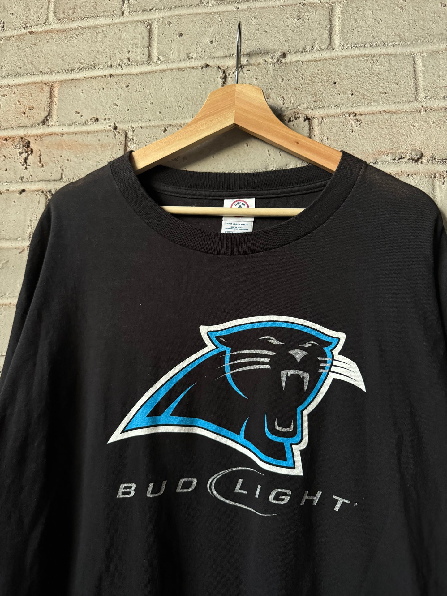 00’s Carolina Panthers Vintage Bud Light “Back In Black” NFL Longsleeve Tee (XL)