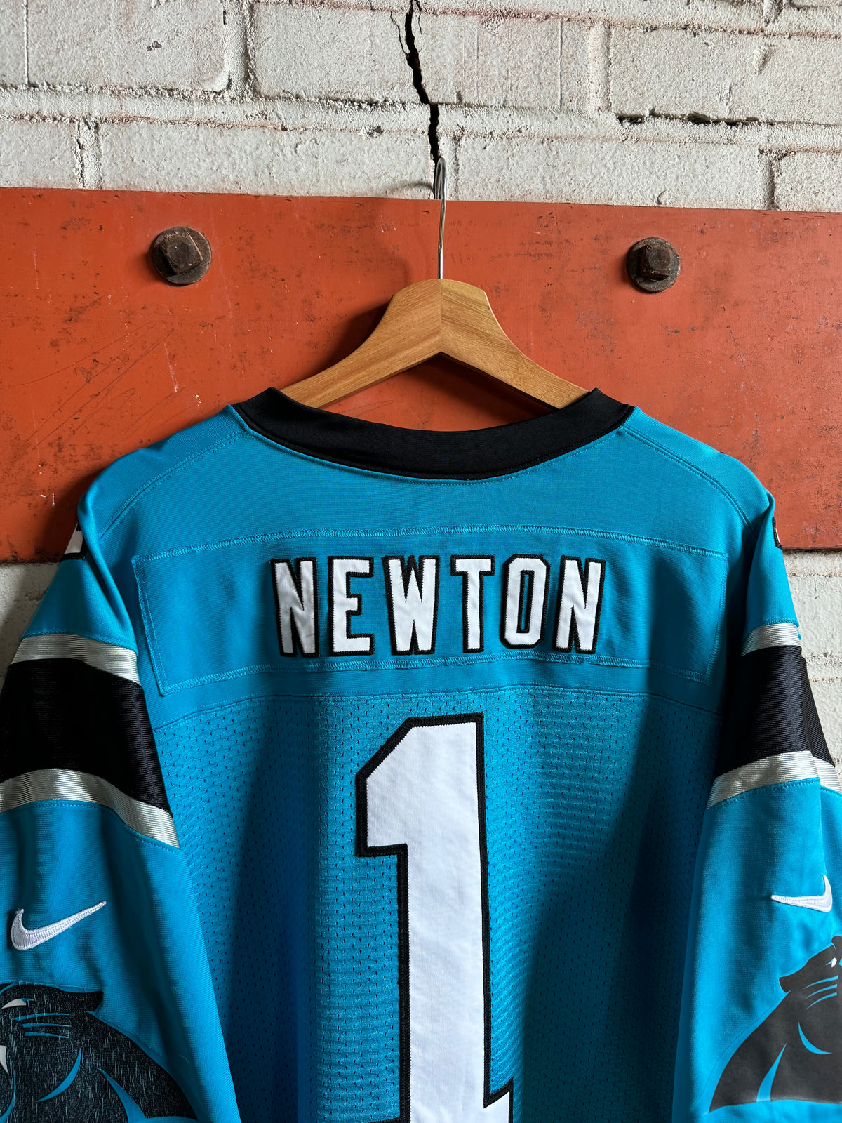 2012 Carolina Panthers Cam Newton Alternate Blue Nike First Generation Heavy Mesh Authentic NFL Jersey (4XL)