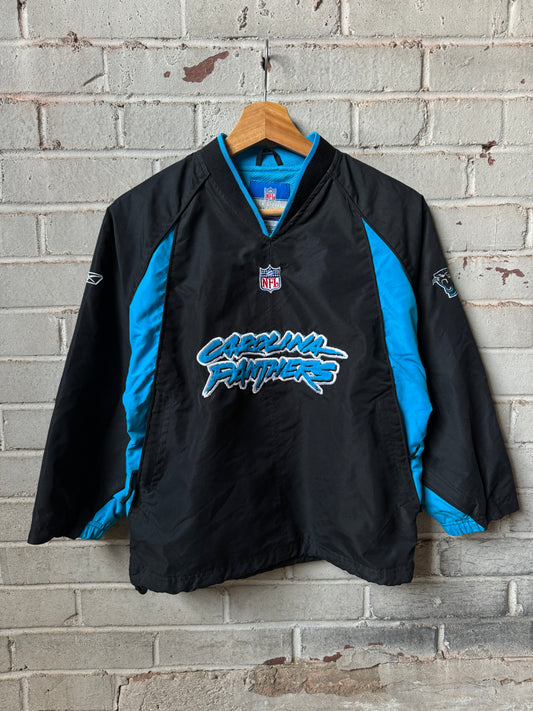00’s Carolina Panthers Vintage Reebok Cat Scratch Font NFL Pullover (Youth Small)