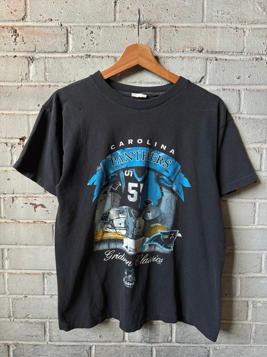 1998 Carolina Panthers Vintage Black Riddell Gridiron Classics Locker NFL Tee (Small)