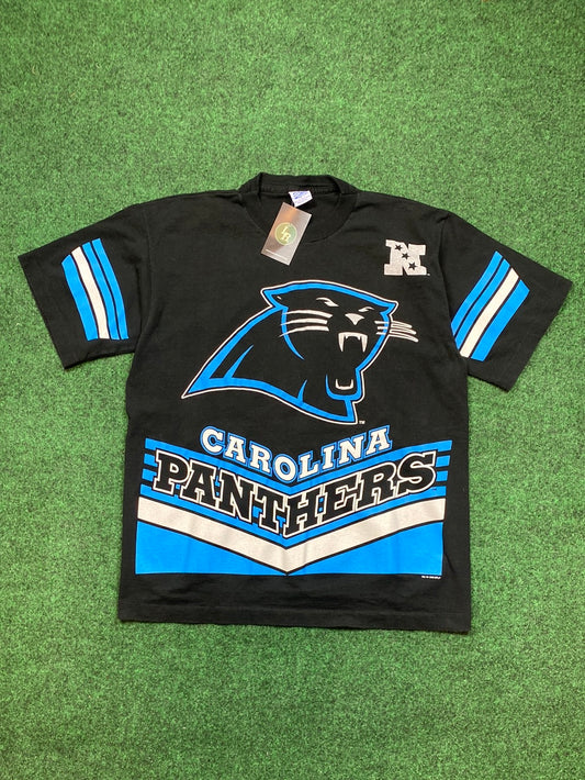 1995 Carolina Panthers Salem Sportswear NFL Big Logo Vintage Tee (Large)