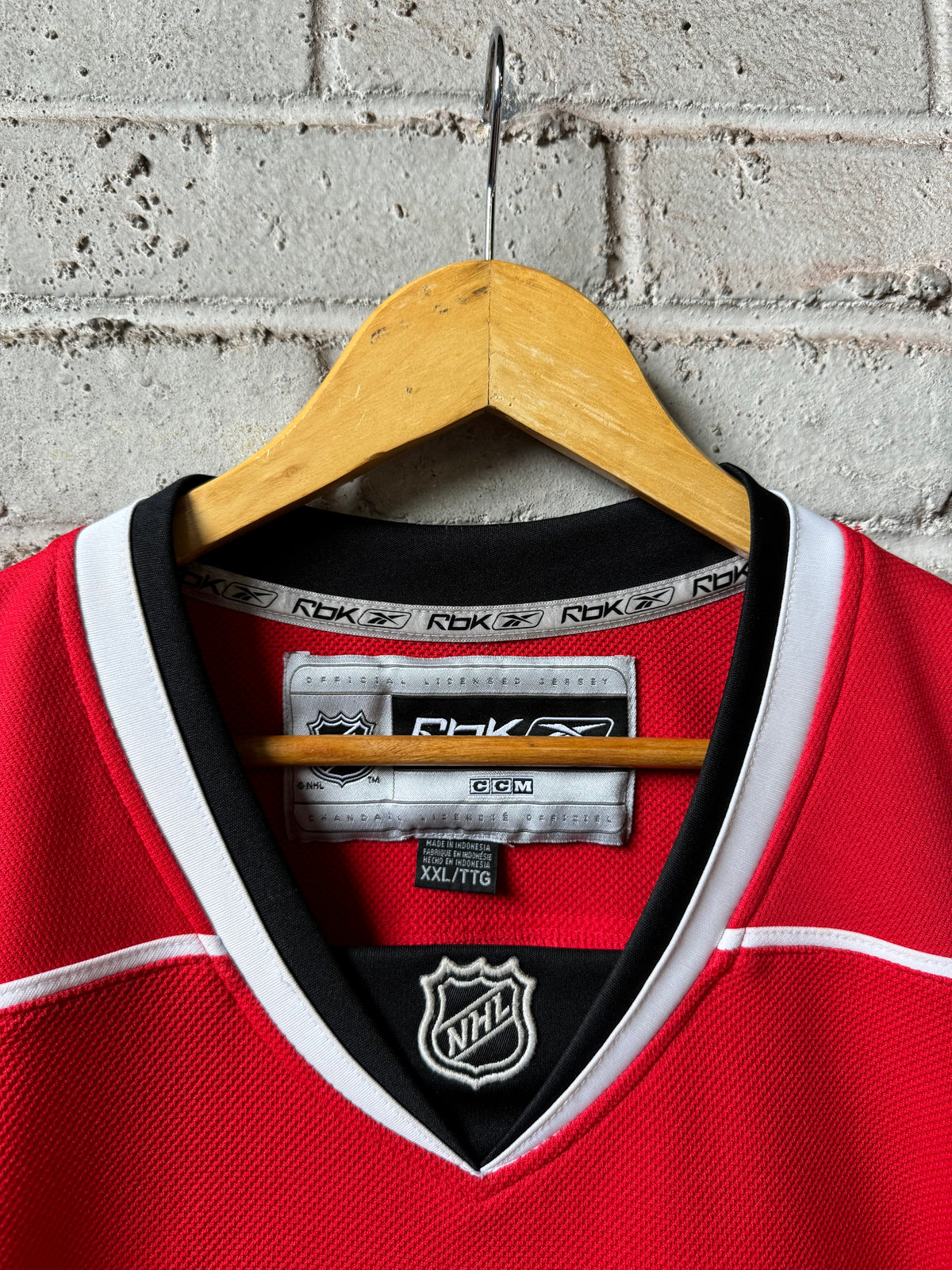 00’s Carolina Hurricanes Vintage Red Reebok Edge Era NHL Hockey Jersey - Deadstock (XXL)