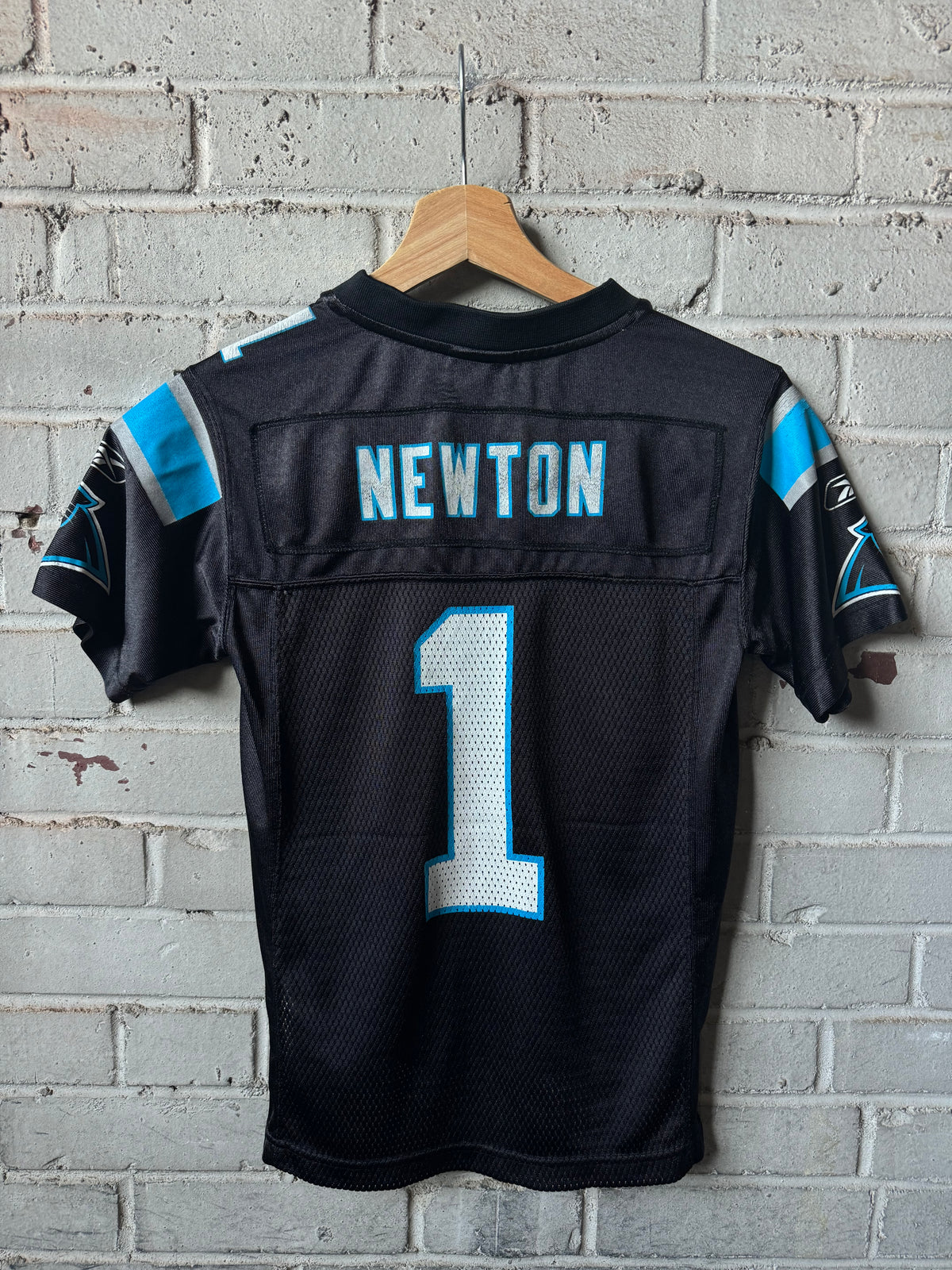 2011 Carolina Panthers Cam Newton Vintage Black Reebok Rookie Season NFL Jersey (Youth Small)