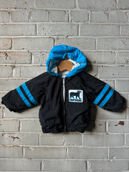 1994 Carolina Panthers Vintage Full Cat Alternate Logo Colorblocked Cotton Lined NFL Jacket (12 Months)