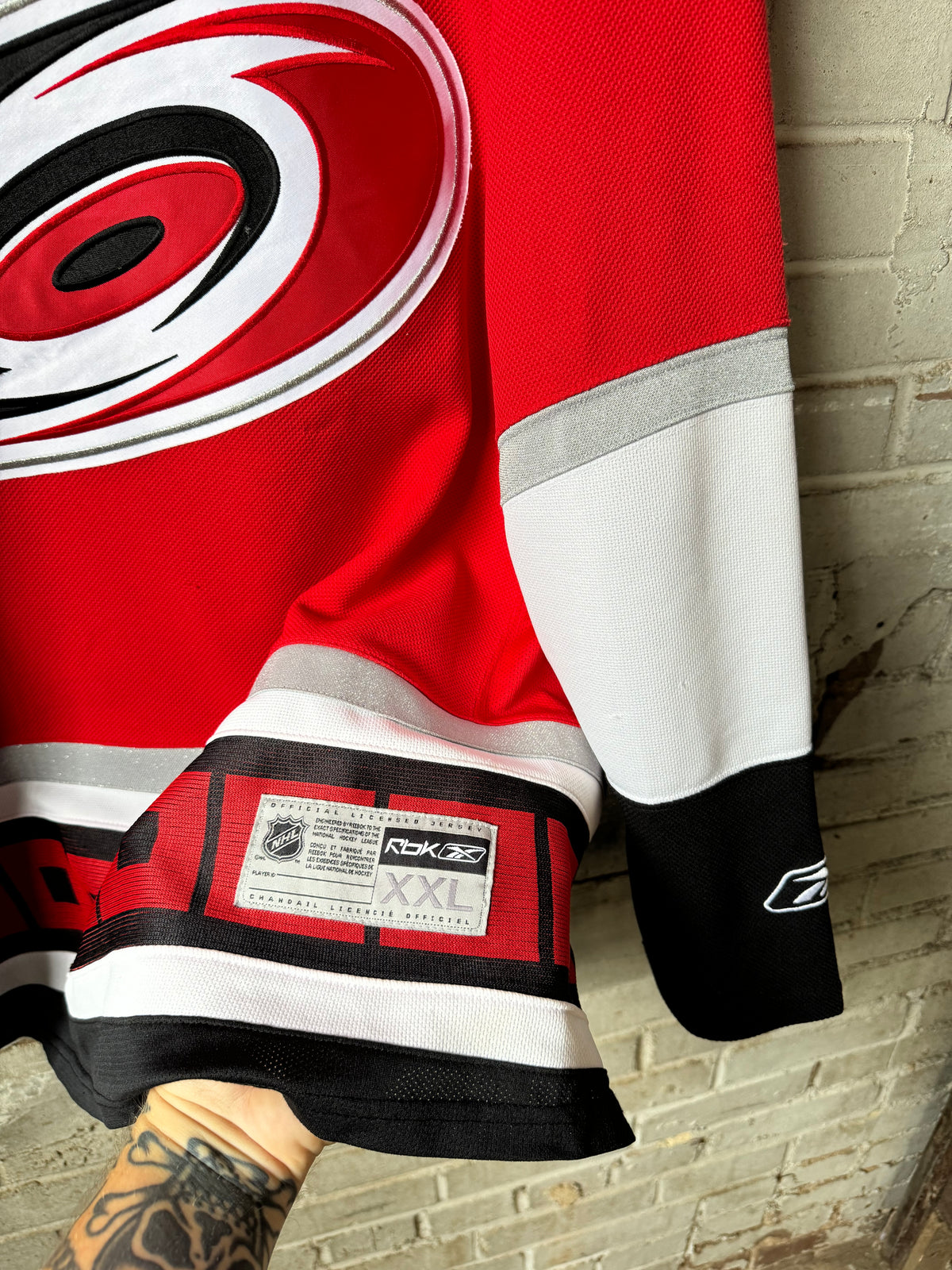 00’s Carolina Hurricanes Vintage Red Reebok Edge Era NHL Hockey Jersey - Deadstock (XXL)