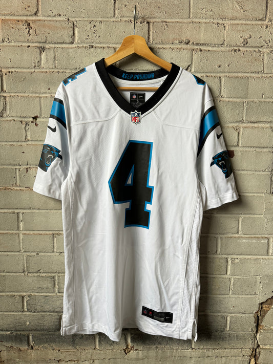2025 Carolina Panthers Tetairoa McMillan White Nike Game NFL Jersey (Small)