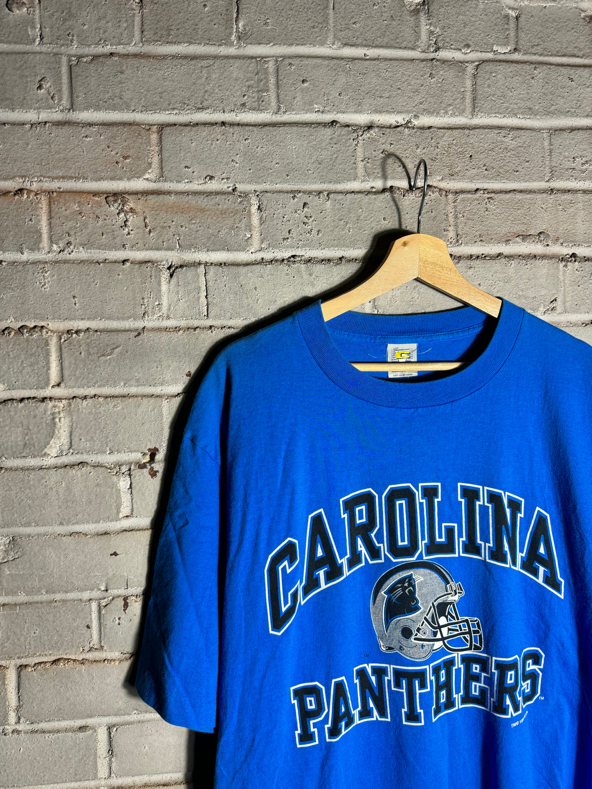 1996 Carolina Panthers Vintage Competitor Arch Spellout NFL Tee (XL)