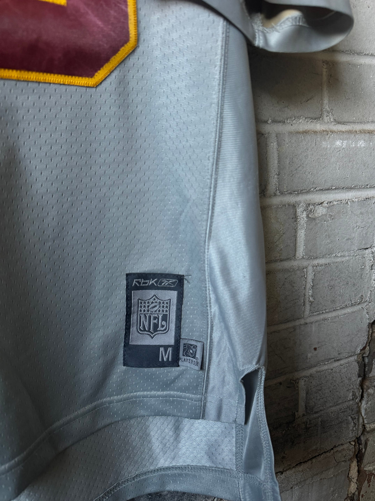 00’s Washington Redskins Santana Moss Vintage Grey Reebok Storm Collection Stitched NFL Jersey (Medium)