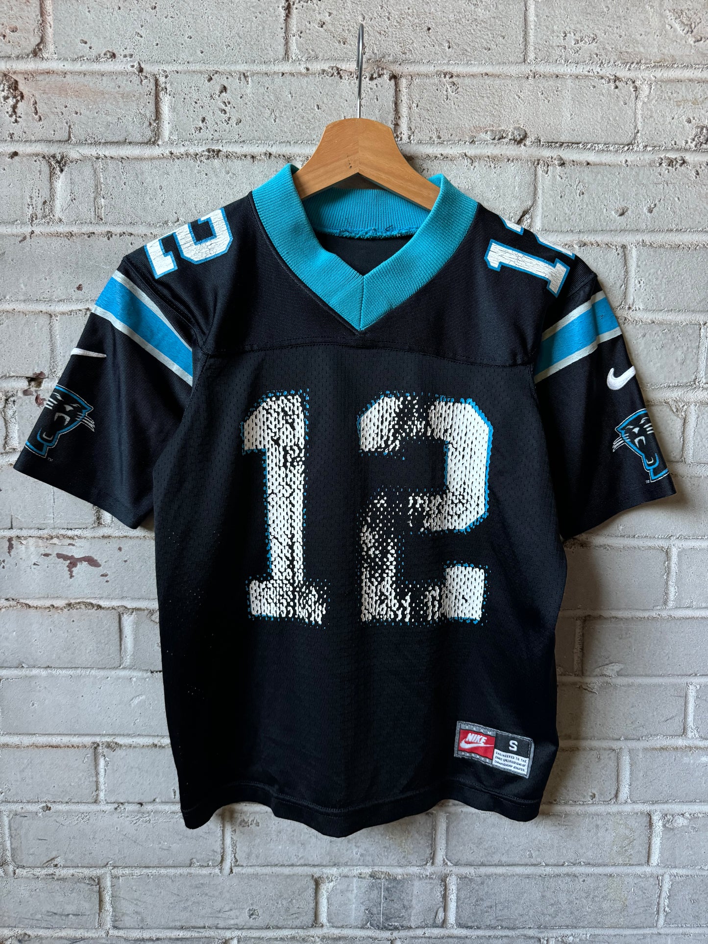 90’s Carolina Panthers Kerry Collins Vintage Black Nike NFL Jersey (Youth Small)