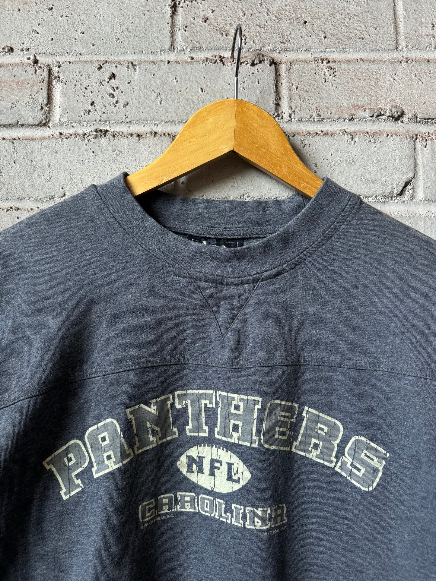 2000 Carolina Panthers Vintage Grey Lee Sport Heavyweight NFL Longsleeve (XL)