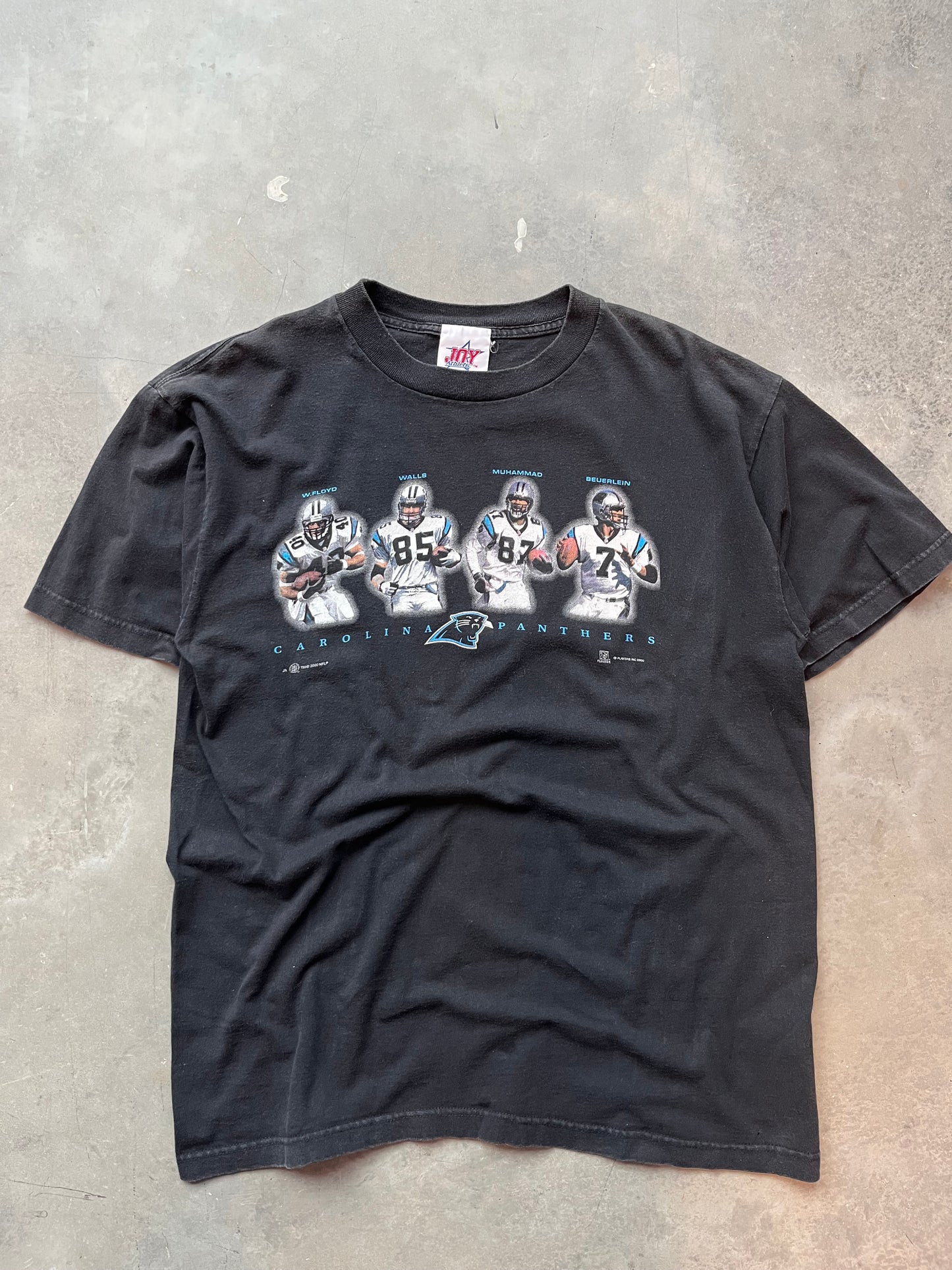 2000 Carolina Panthers Mushin Muhammad Steve Beuerlein Wesley Walls William Floyd Vintage Players Tee (Large)