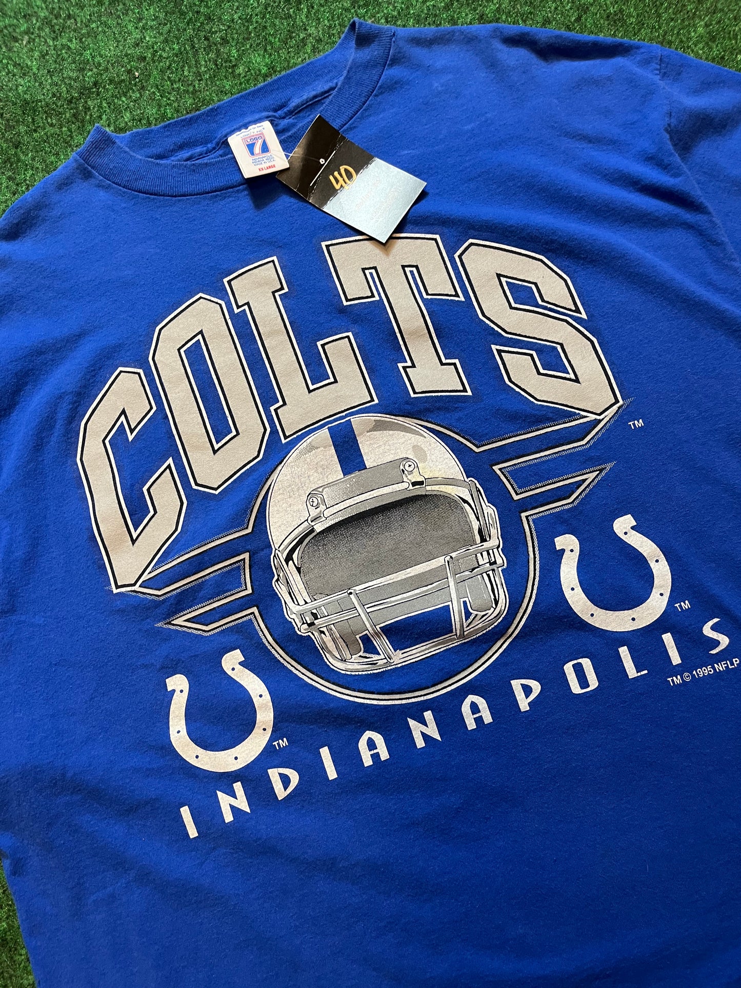 1994 Indianapolis Colts NFL Logo 7 Vintage Tee (XXL)