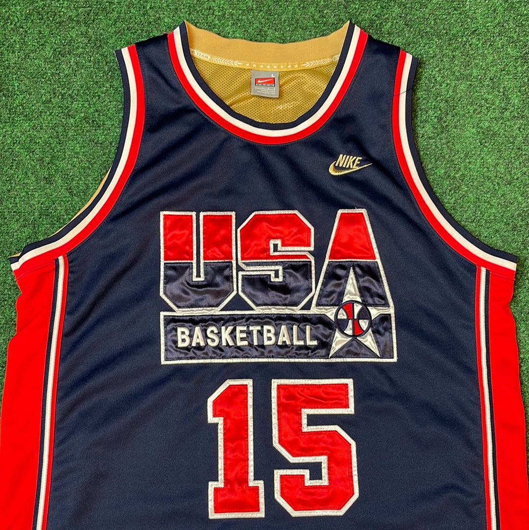 1992 Magic Johnson Barcelona Summer Olympics NBA Dream Team Nike Jerse Locker Room CLT