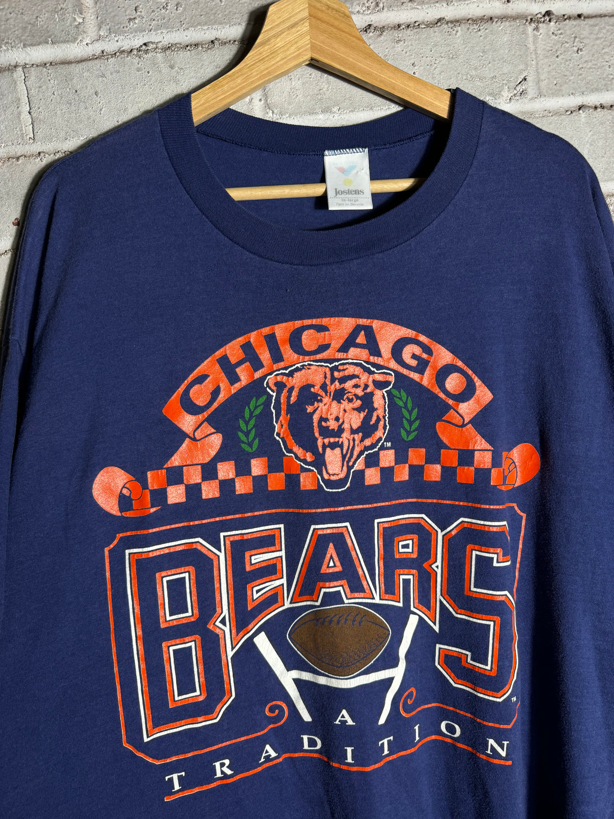 90’s Chicago Bears Vintage Navy Blue NFL Graphic Tee (XXL)