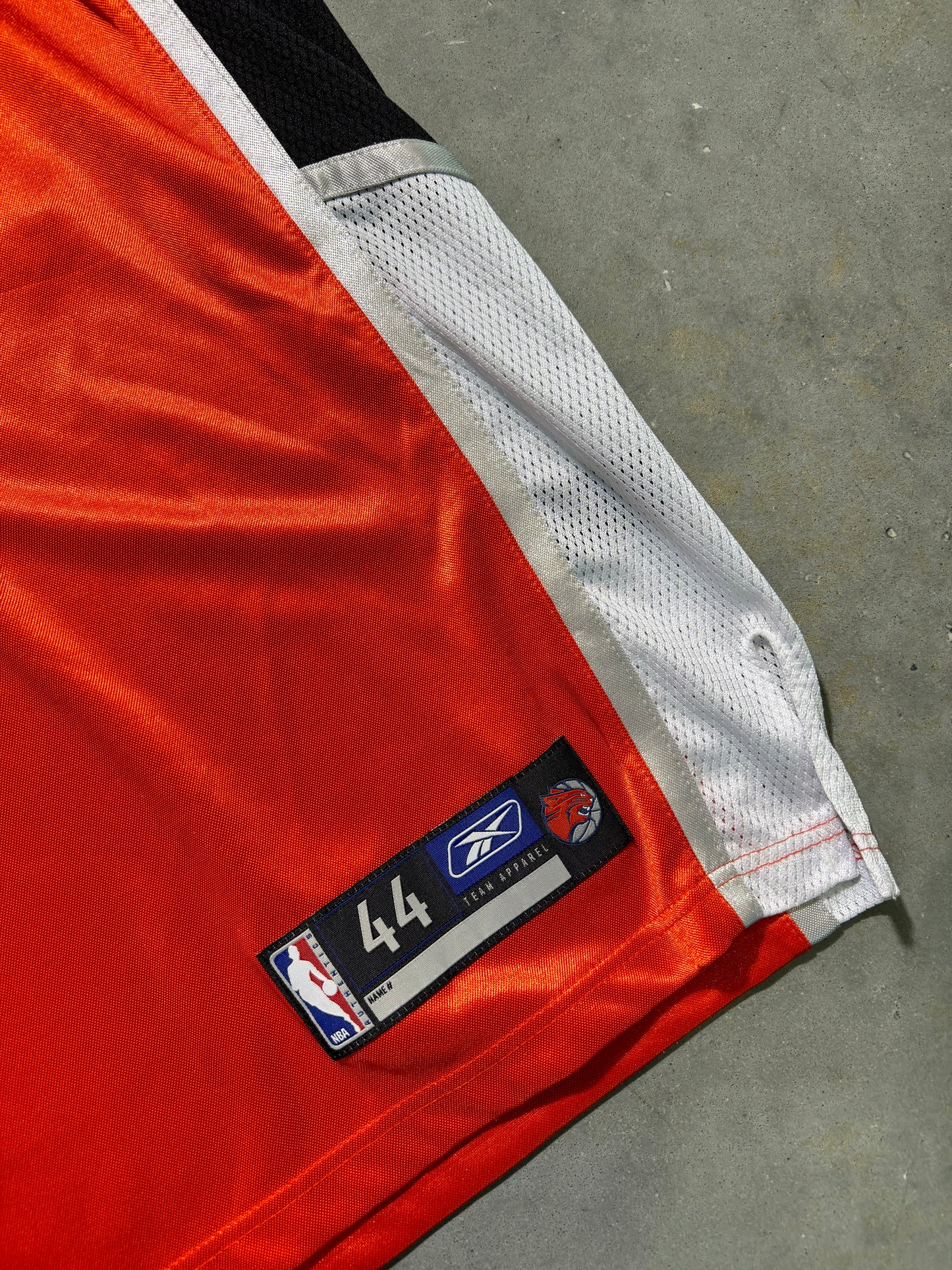 2004/2005 Charlotte Bobcats Emeka Okafor Inaugural Season Orange Dazzle Cloth Reebok NBA Authentic Jersey - Signed (44/Large)