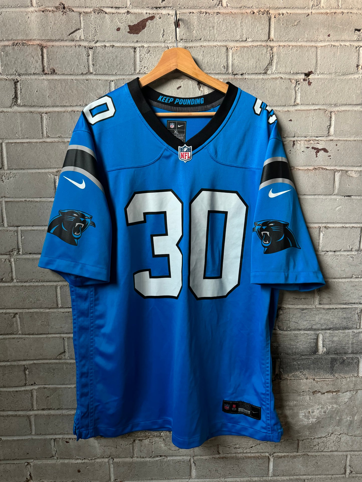 2023 Carolina Panthers Chuba Hubbard Blue Nike Game NFL Jersey (XL)