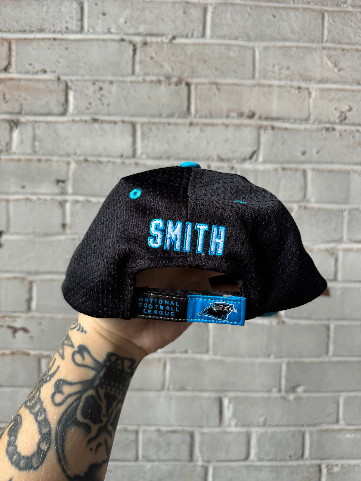 00’s Carolina Panthers Steve Smith Vintage Reebok Mesh Jersey Style Strapback NFL Hat (Youth)