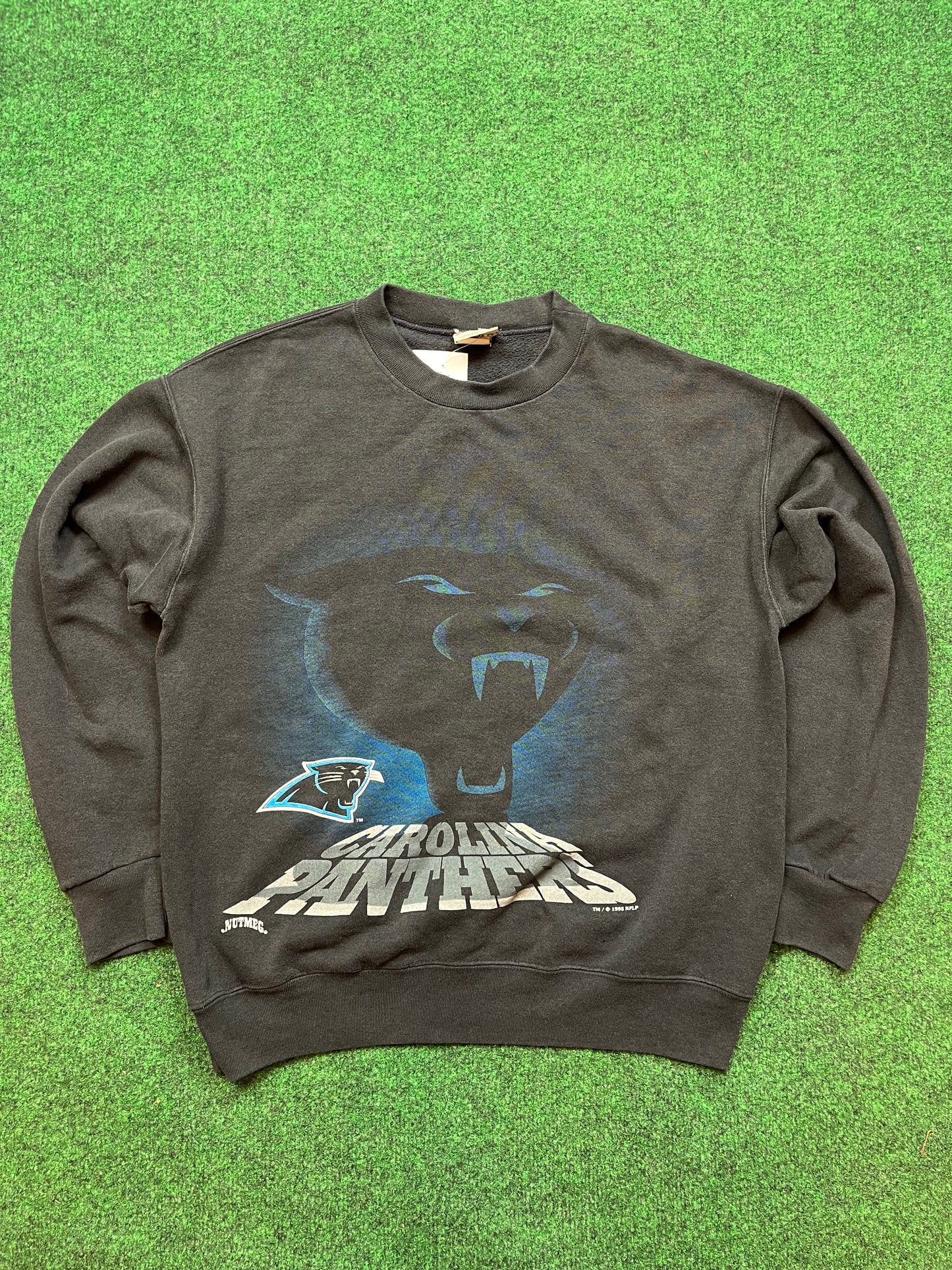 1995 Carolina Panthers Shadow Logo NFL Vintage Crewneck (Medium)