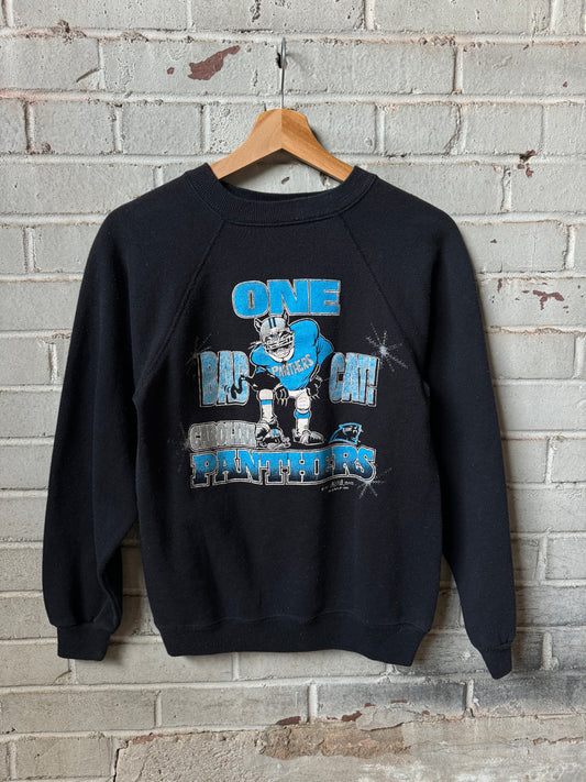 1993 Carolina Panthers “One Bad Cat” Vintage NFL Crewneck (Youth XL)