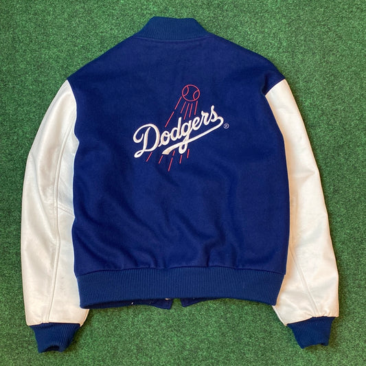 90’s Los Angeles Dodgers Leather/Wool Varsity Jacket (Large)