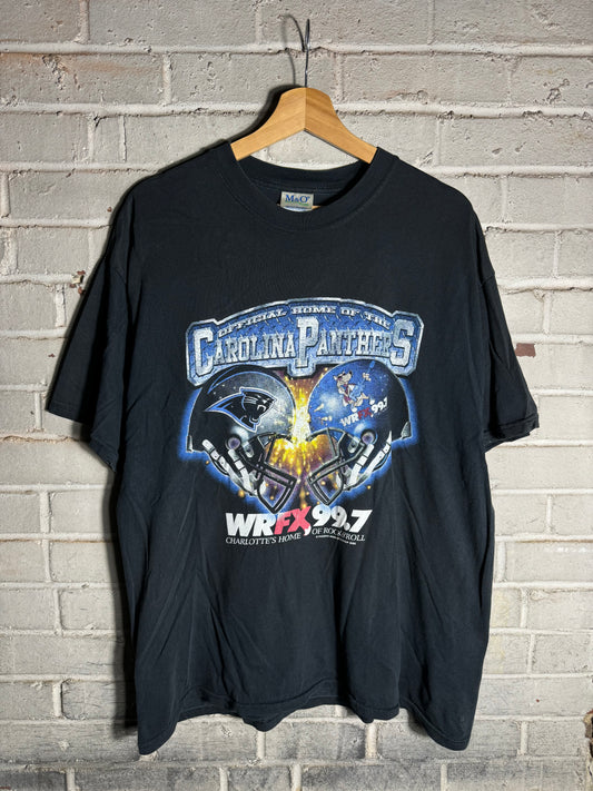 2000 Carolina Panthers x 99.7 The Fox Radio Promo NFL Tee (XL)