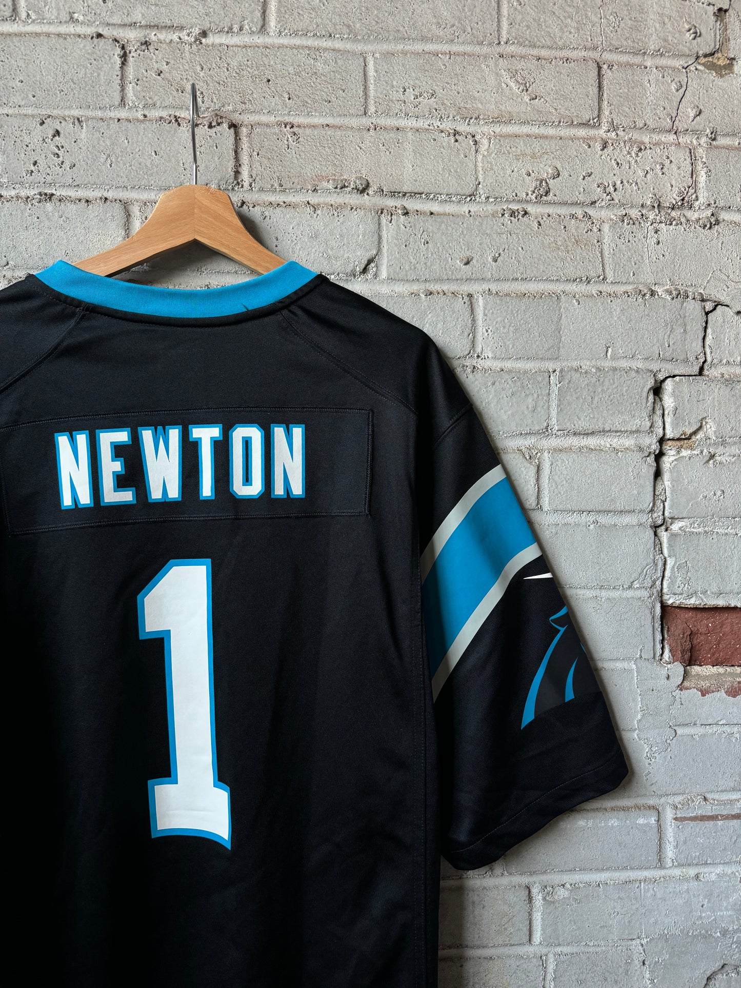2015 Carolina Panthers Cam Newton Black Nike NFL Game Jersey (XXL)
