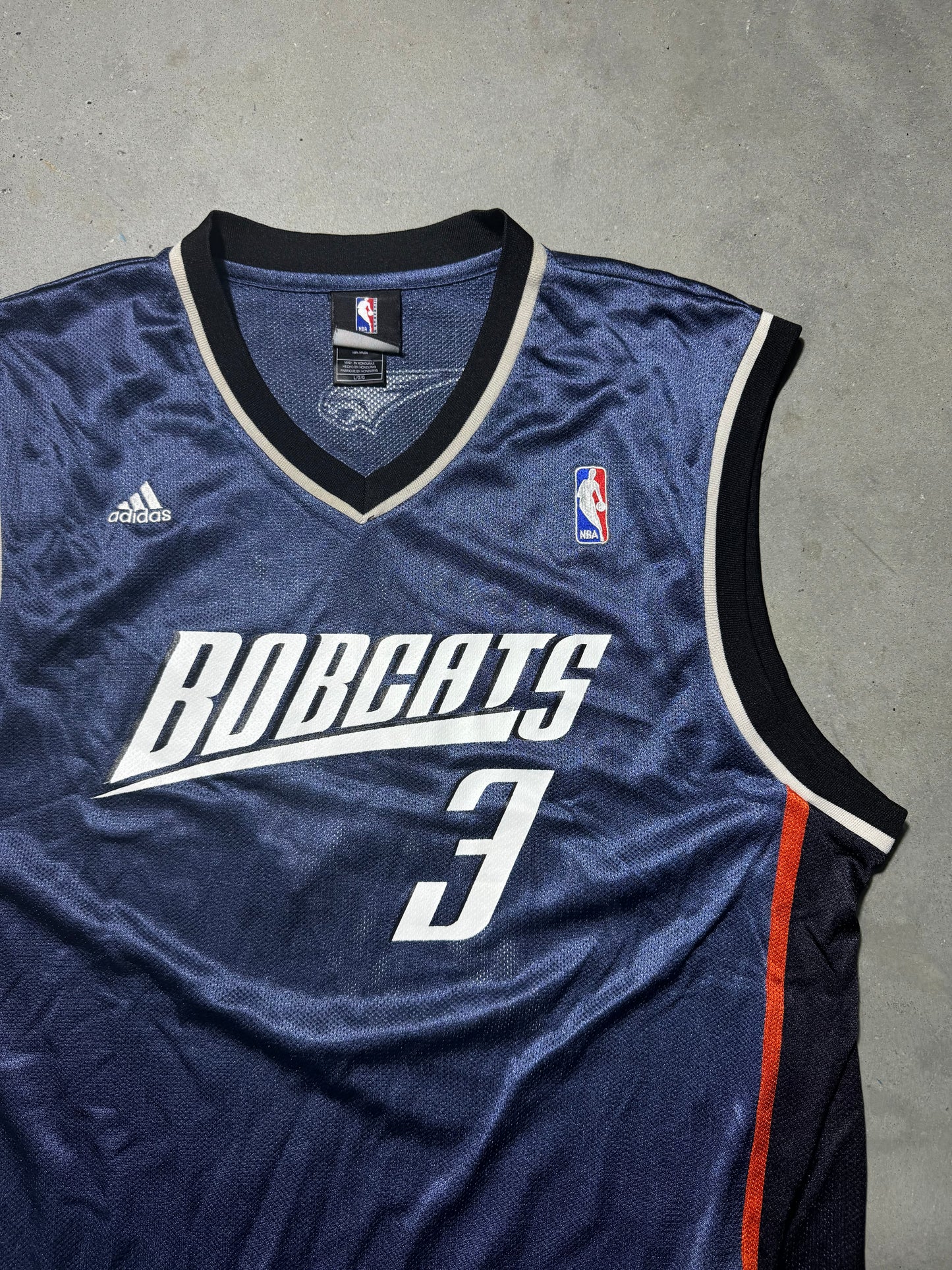 00’s Charlotte Bobcats Gerald Wallace Vintage Blue Adidas NBA Jersey (Large)
