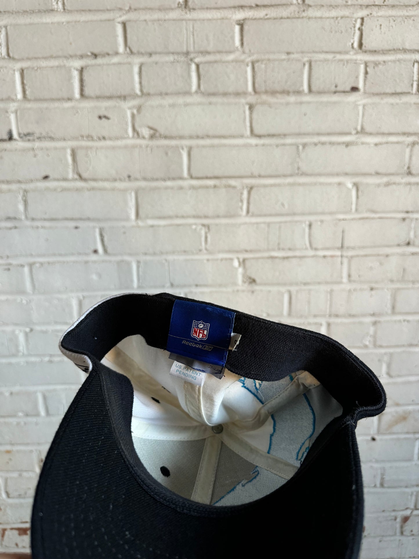 00’s Carolina Panthers Vintage Reebok Splash Embroidered NFL Sideline Fitted Hat (OSFA)