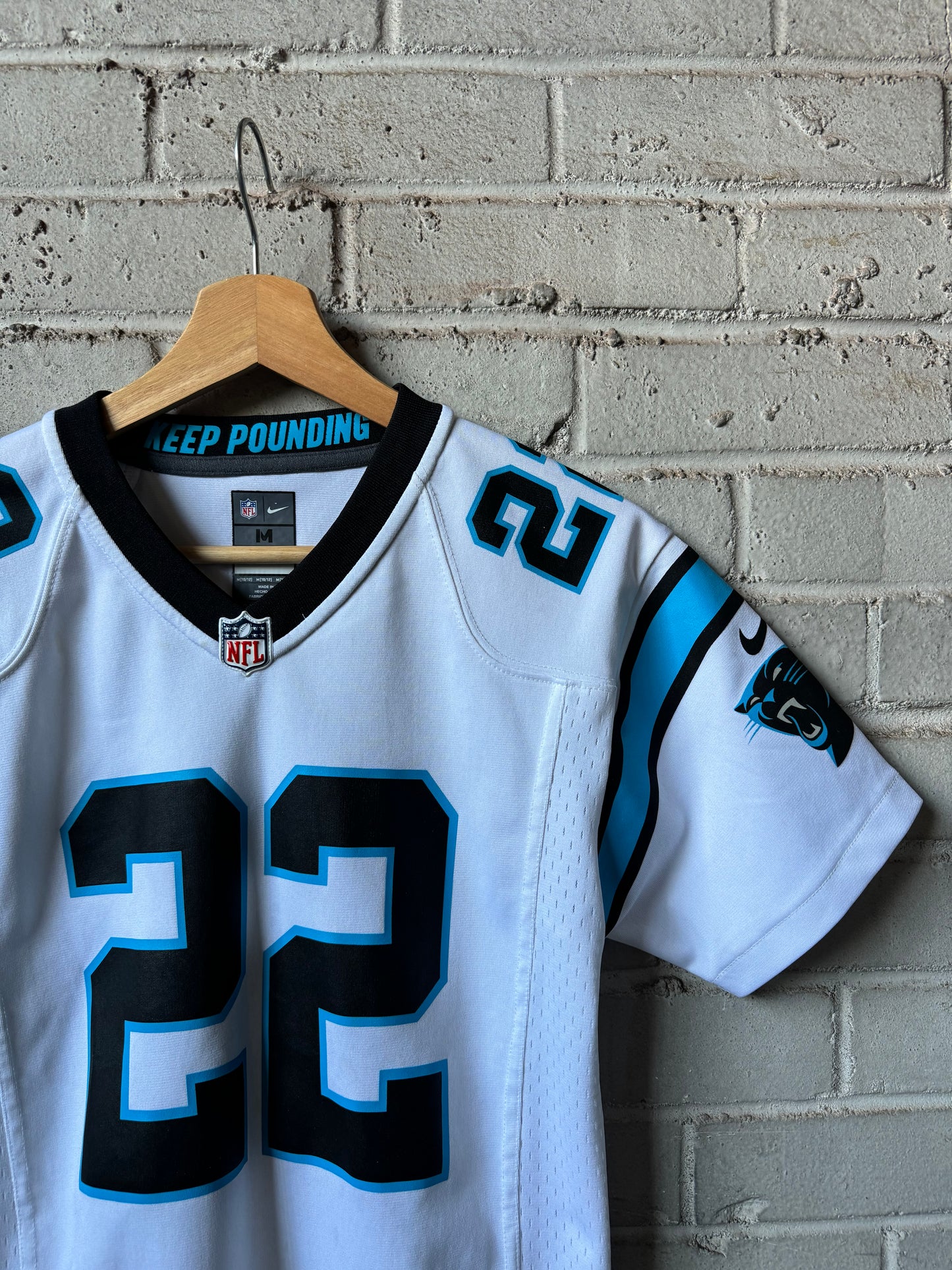 2018 Carolina Panthers Christian McCaffrey White Nike NFL Jersey (Youth Medium)