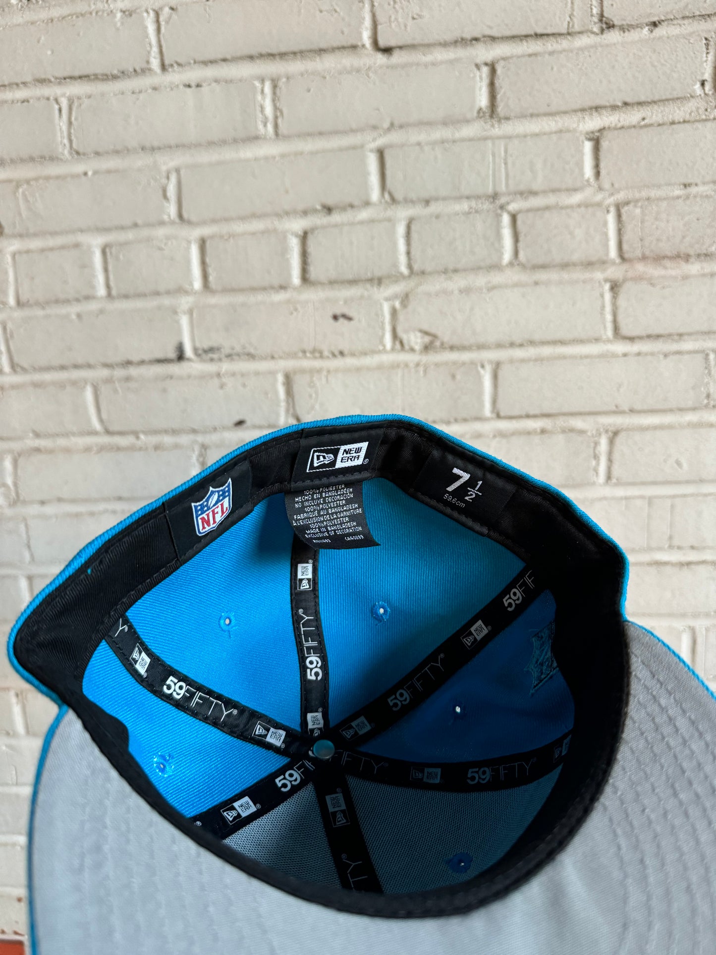 Carolina Panthers Blue New Era NFL Fitted Hat (7 1/2)