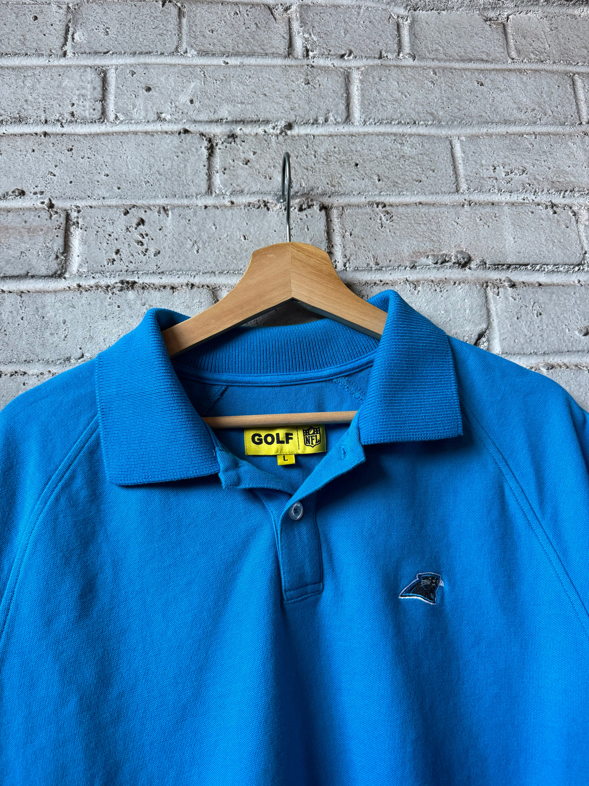 2024 Carolina Panthers x GOLF WANG Collection NFL Polo Collared Shirt (Large)