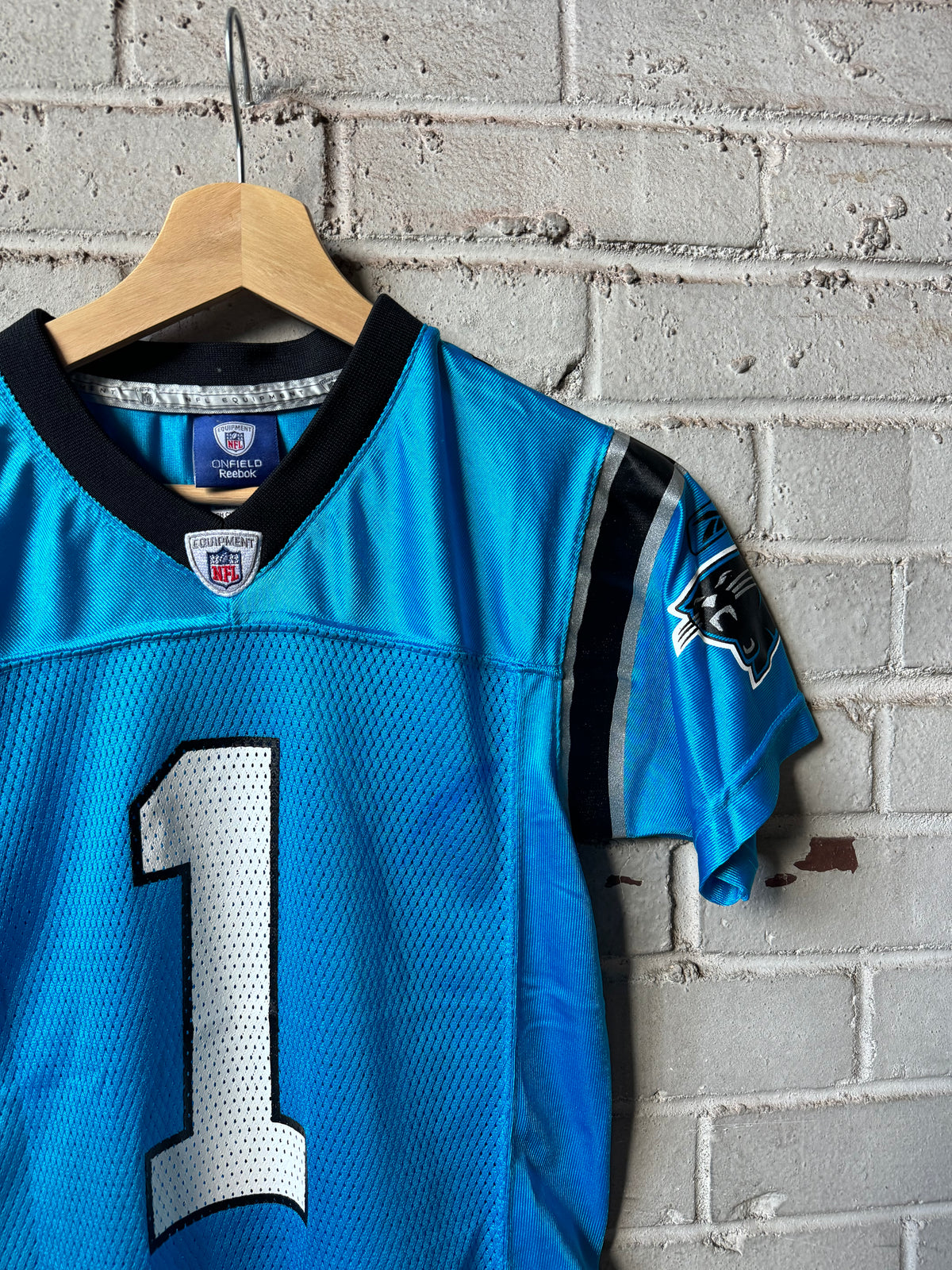 2011 Carolina Panthers Cam Newton Vintage Reebok Alternate Blue Rookie Season NFL Jersey (Youth Small)