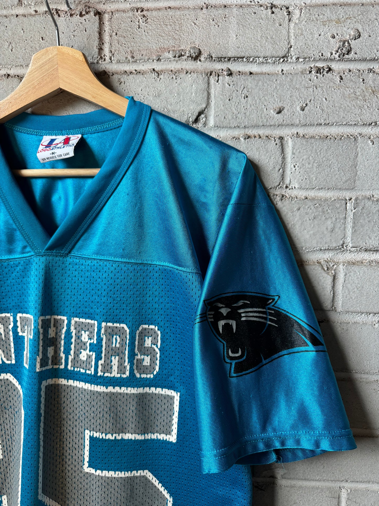 1995 Carolina Panthers Vintage Logo Athletic Blue Inaugural Season NFL Jersey (Medium)