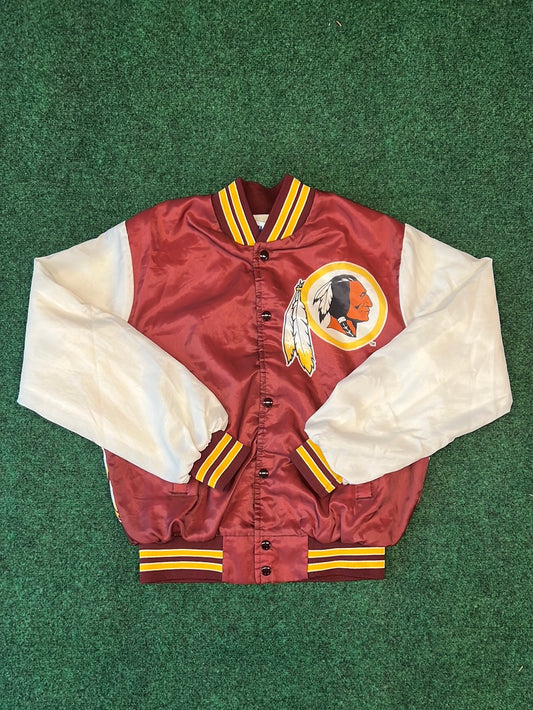 90s Vintage Washington Redskins Fanimation NFL Satin Bomber Jacket (Small)