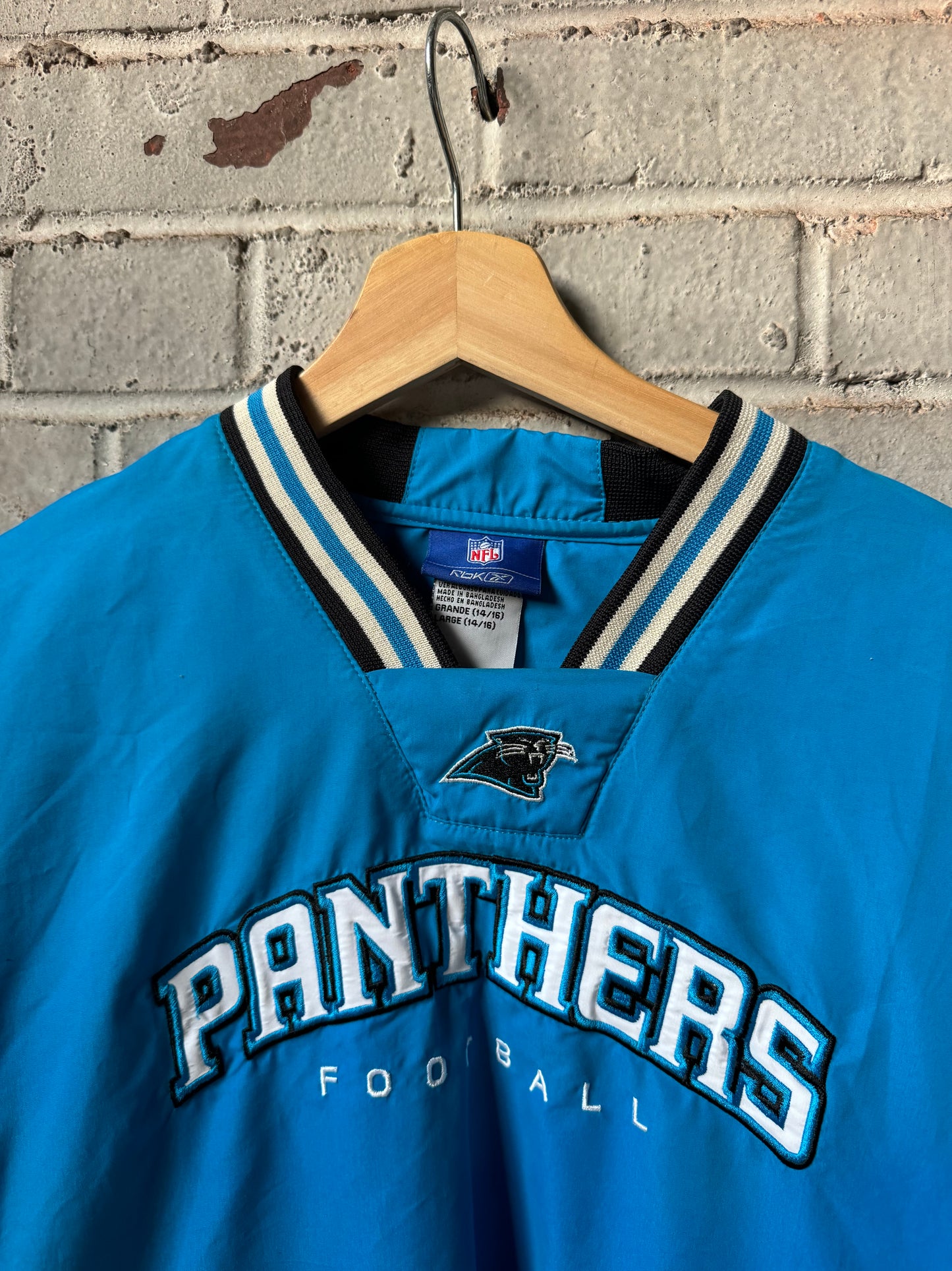 00’s Carolina Panthers Vintage Blue Reebok NFL Pullover (Youth Large)