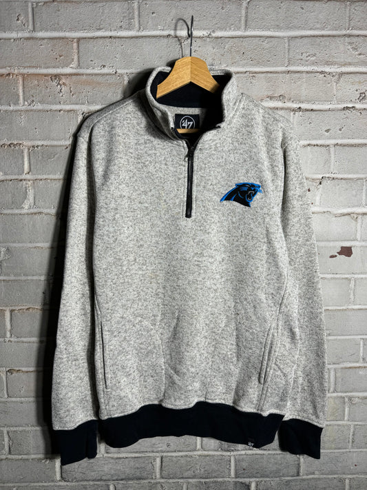 Carolina Panthers x 47 Brand Quarter Zip NFL Pullover (Medium)