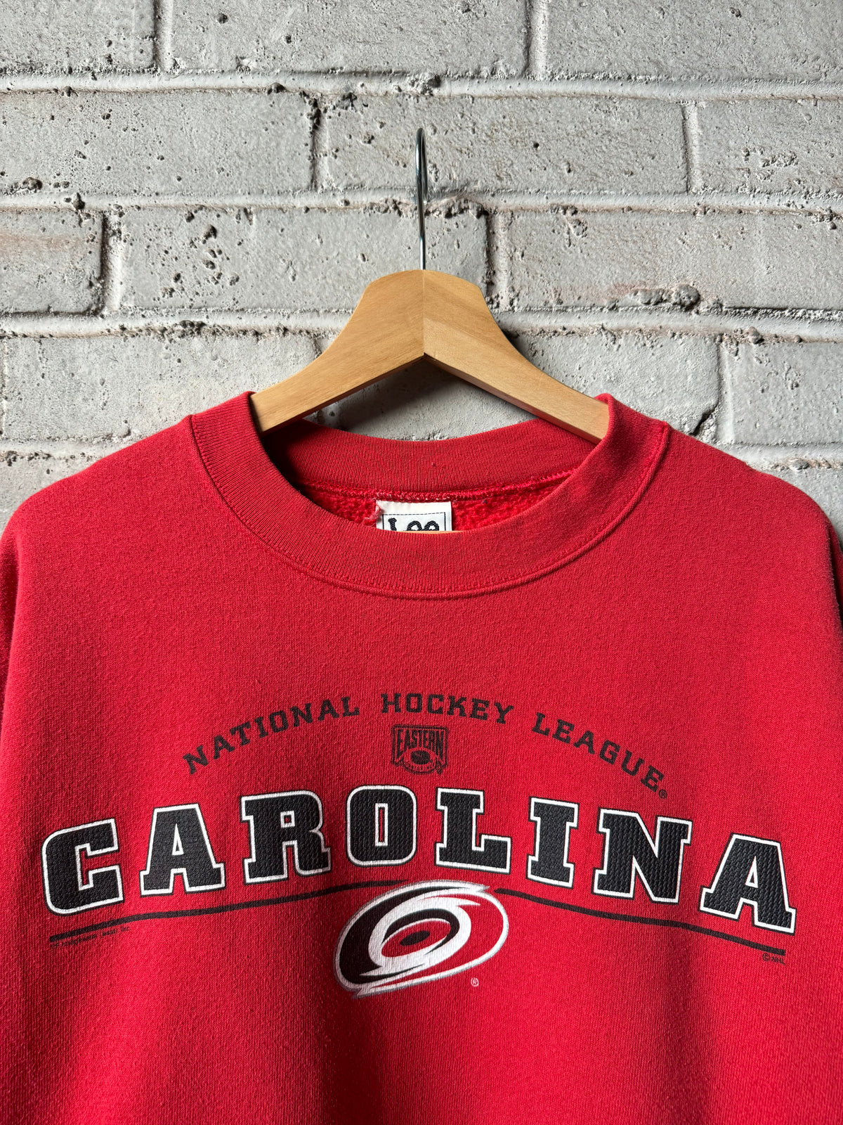 00’s Carolina Hurricanes Vintage Red Lee Sport Heavyweight NHL Crewneck (XXL)