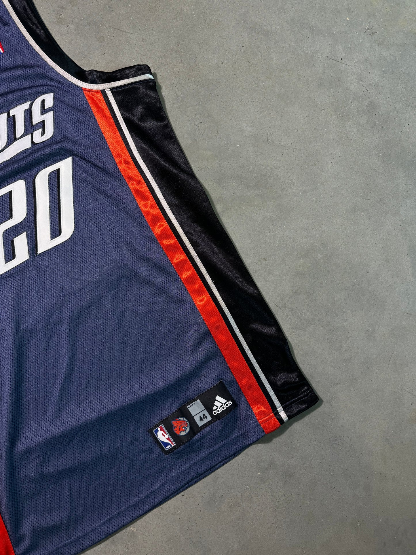 00’s Charlotte Bobcats Raymond Felton Vintage Blue Full Embroidered Adidas NBA Authentic Jersey (44/Large)