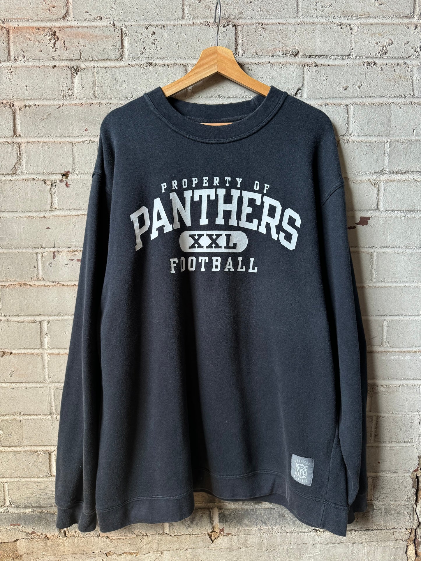 2003 Carolina Panthers Vintage Black Reebok NFL Gridiron Collection Crewneck (Large)