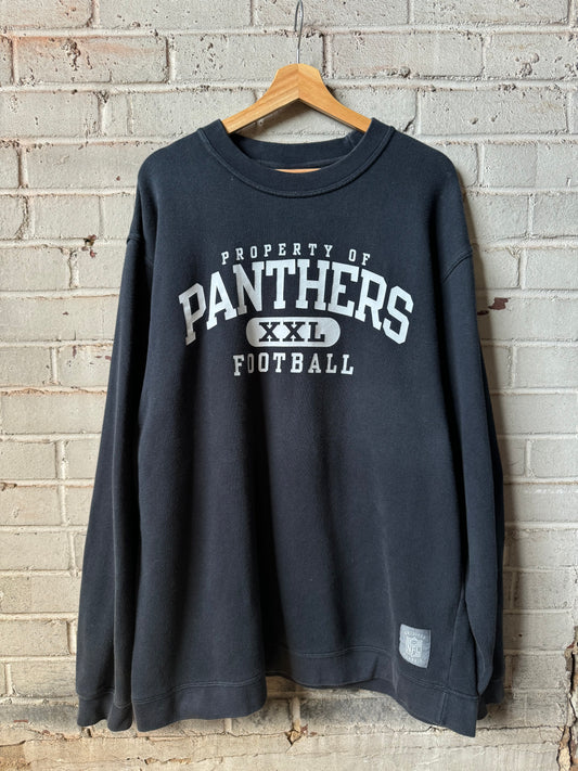 2003 Carolina Panthers Vintage Black Reebok NFL Gridiron Collection Crewneck (Large)