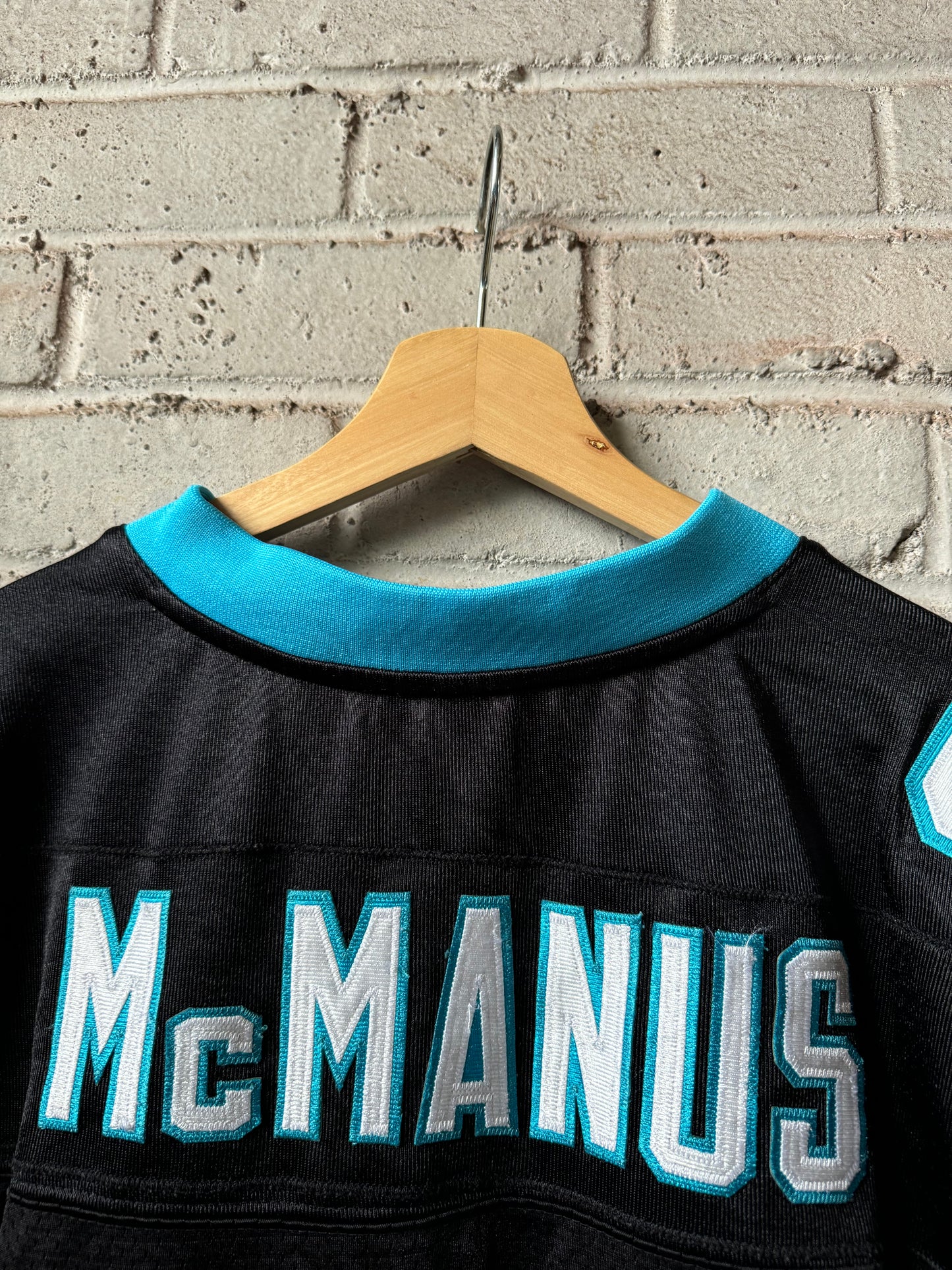 00’s Carolina Panthers #61 McManus Vintage Black Custom On Field Authentic NFL Jersey (52/XXL)