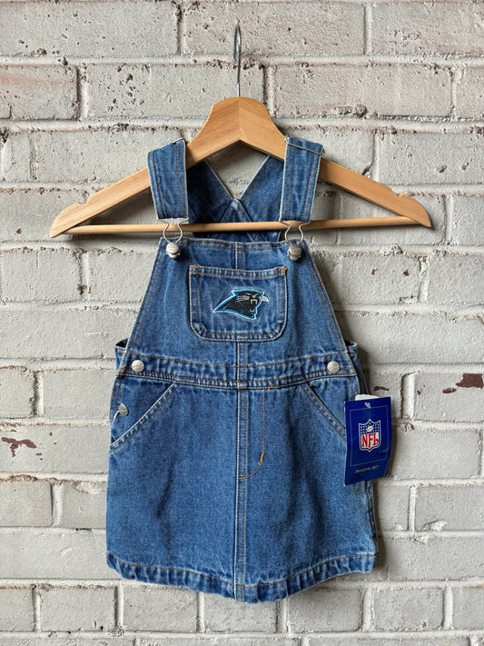 00’s Carolina Panthers Vintage Reebok Denim Jean NFL Skirt - Deadstock (Size 3T)
