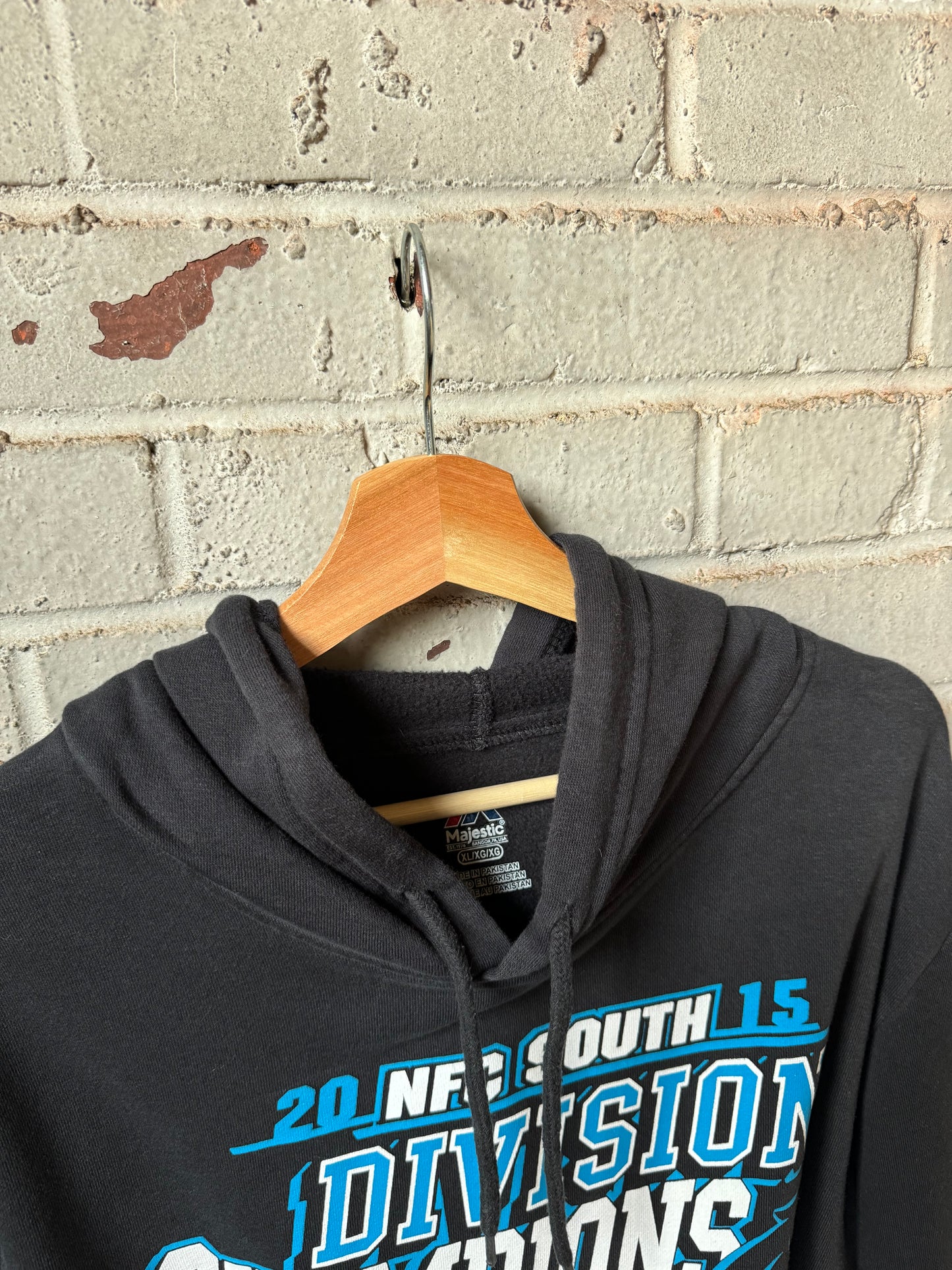 2015 Carolina Panthers NFC South Division Champions Majestic NFL Hoodie (XL)