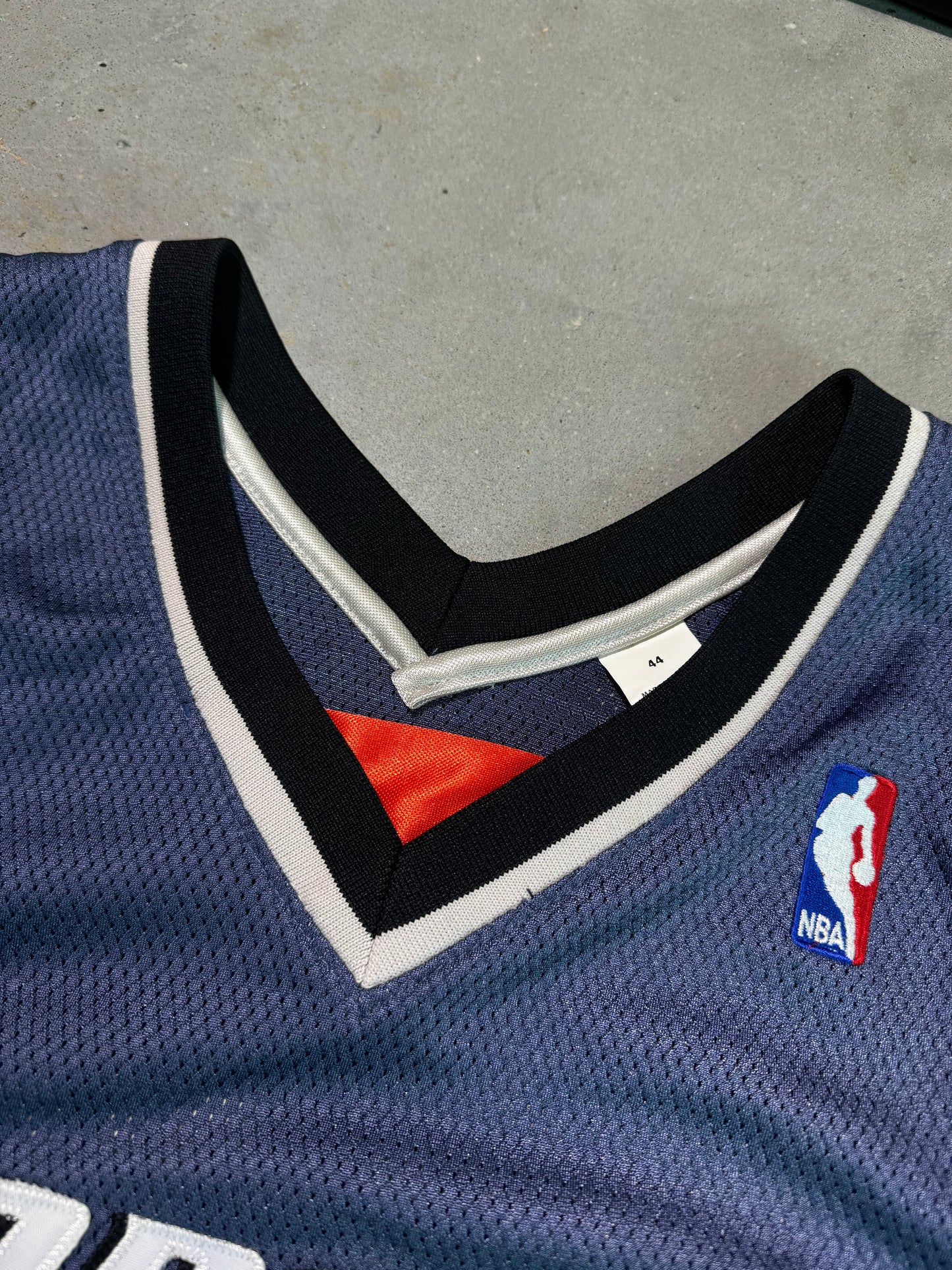 00’s Charlotte Bobcats Raymond Felton Vintage Blue Full Embroidered Adidas NBA Authentic Jersey (44/Large)