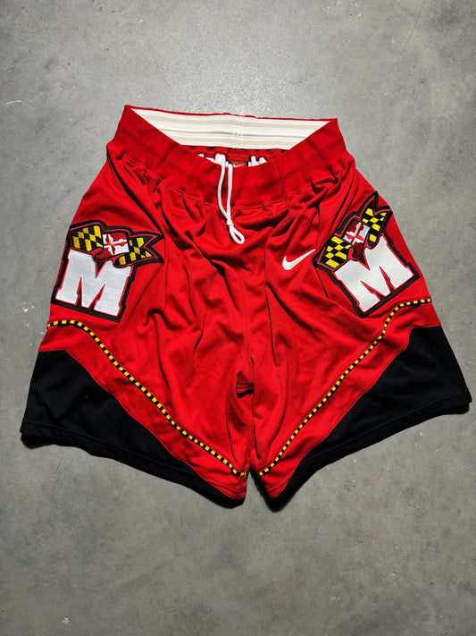 00’s Maryland Terrapins Vintage Red Nike Team Issued College Basketball Shorts (40/XL)