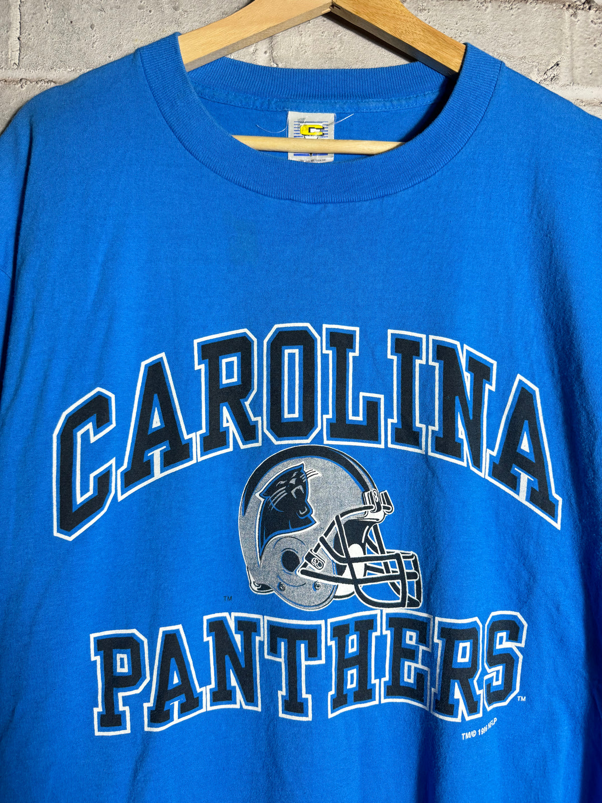 1996 Carolina Panthers Vintage Competitor Arch Spellout NFL Tee (XL)