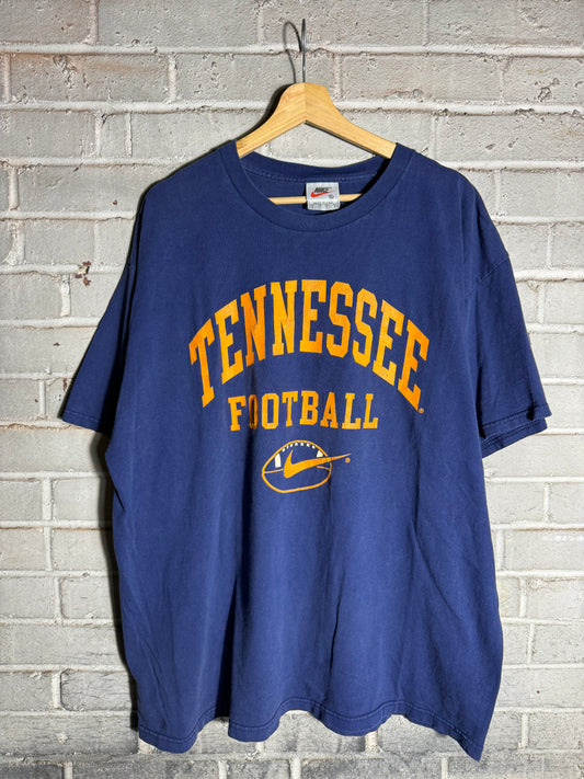 90’s Tennessee Volunteers Football Vintage Navy Nike Team Sports College Tee (XL)