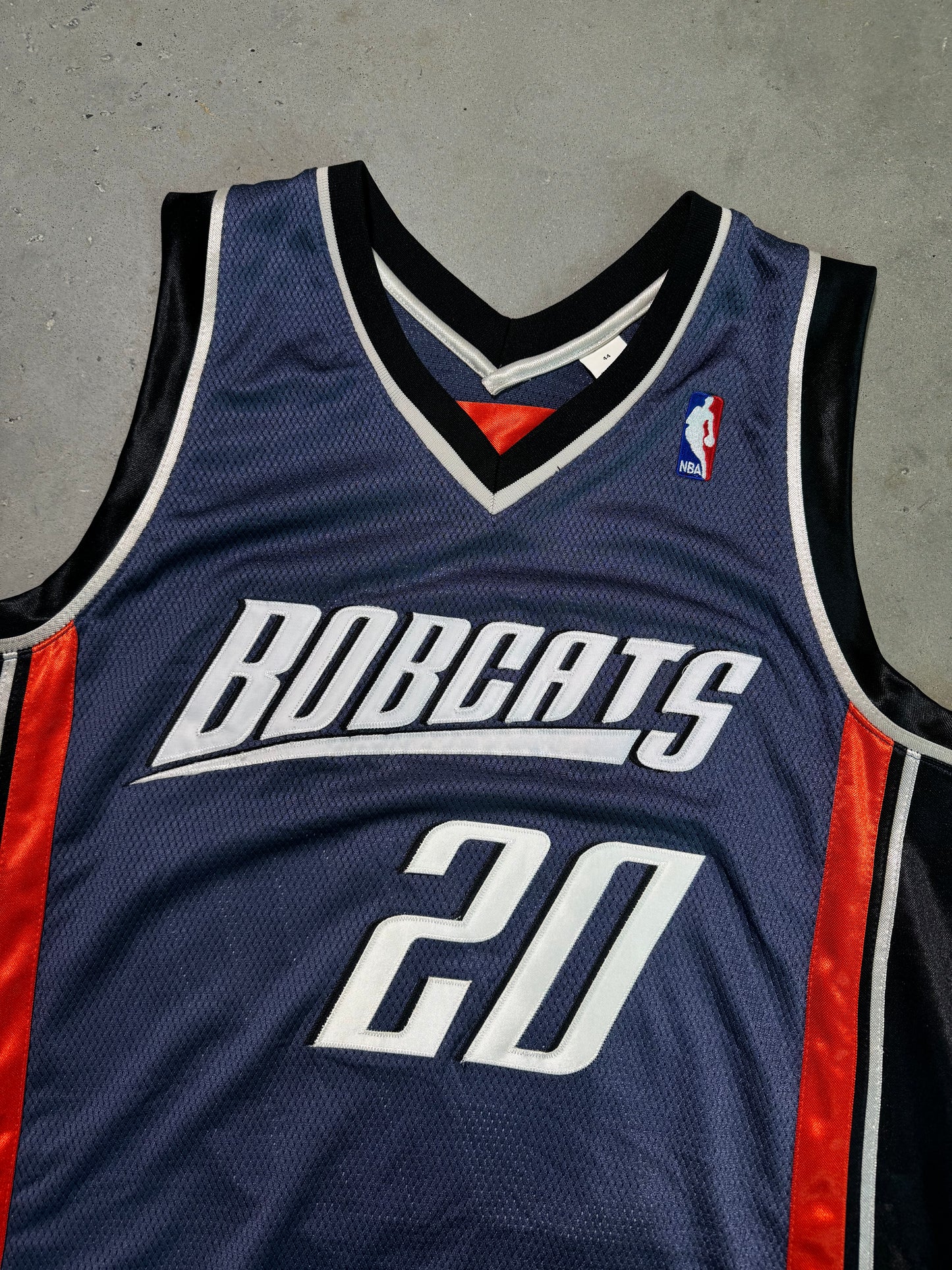 00’s Charlotte Bobcats Raymond Felton Vintage Blue Full Embroidered Adidas NBA Authentic Jersey (44/Large)