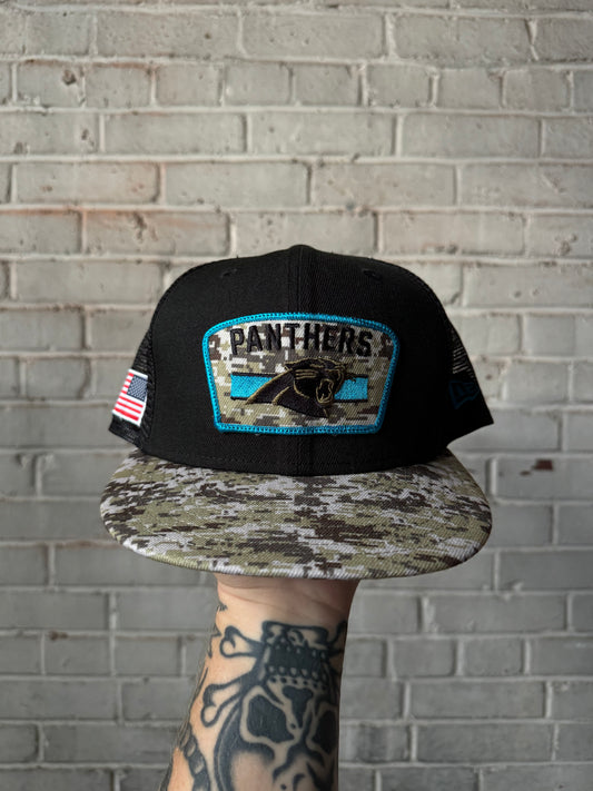 2021 Carolina Panthers New Era Salute To Service NFL Sideline Snapback Hat - Deadstock (OSFA)